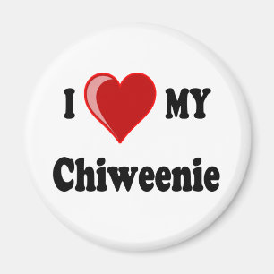 Jag älskar (hjärta) min Chiweenie hund Magnet