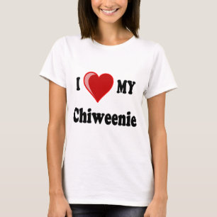 Jag älskar (hjärta) min Chiweenie hund Tee