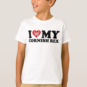 Jag älskar (Hjärta) min Cornish Rex T Shirt