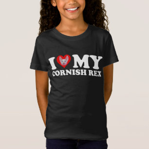 Jag älskar (Hjärta) min Cornish Rex T Shirt