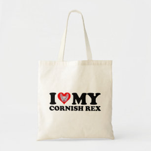 Jag älskar (Hjärta) min Cornish Rex Tygkasse