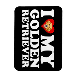 Jag älskar (Hjärta) min Golden Retriever Magnet