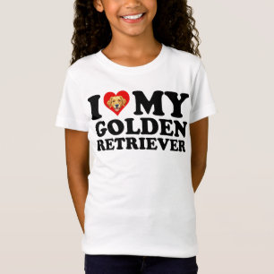 Jag älskar (Hjärta) min Golden Retriever T Shirt