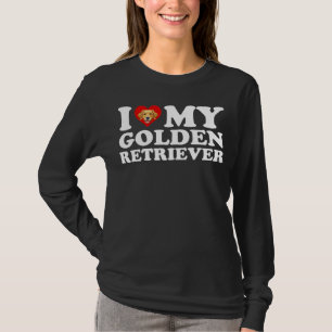 Jag älskar (Hjärta) min Golden Retriever T Shirt