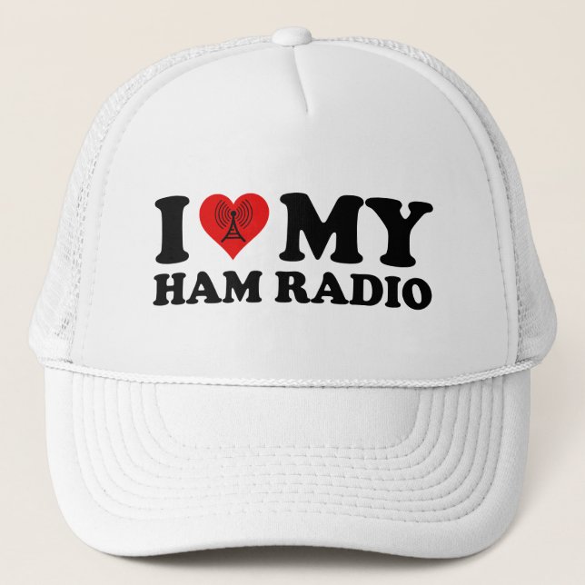 Jag älskar (Hjärta) Min Hamradio Keps (Framsida)