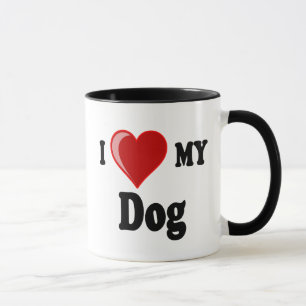Jag älskar (hjärta) min hund mugg
