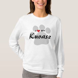 Jag älskar (hjärta) min Kuvasz hund älskareskjo T-shirt