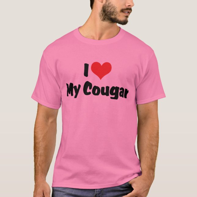 Jag älskar hjärta min puma t shirt (Framsida)