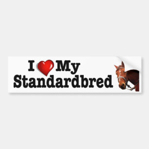 Jag älskar (hjärta) min standardbred hästdekal bildekal