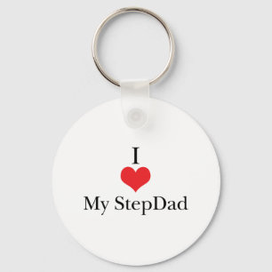 Jag älskar (hjärta) min StepDad Nyckelring