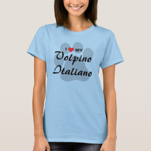 Jag älskar (hjärta) min Volpino Italiano T-shirt