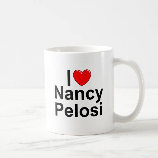 Jag älskar (hjärta) Nancy Pelosi Kaffemugg (Höger)