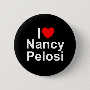 Jag älskar (hjärta) Nancy Pelosi Knapp