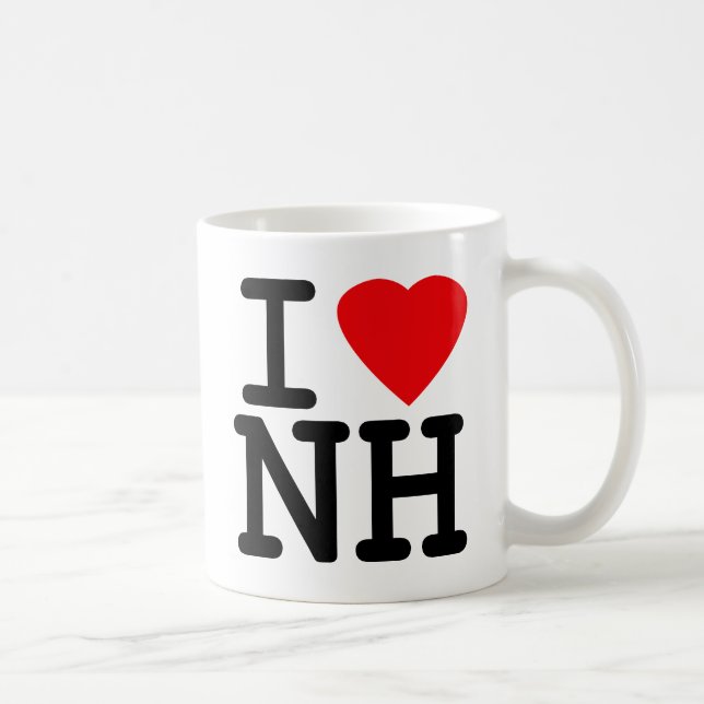 Jag älskar hjärta New Hampshire Kaffemugg (Höger)