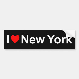 Jag älskar hjärta) New York Bildekal