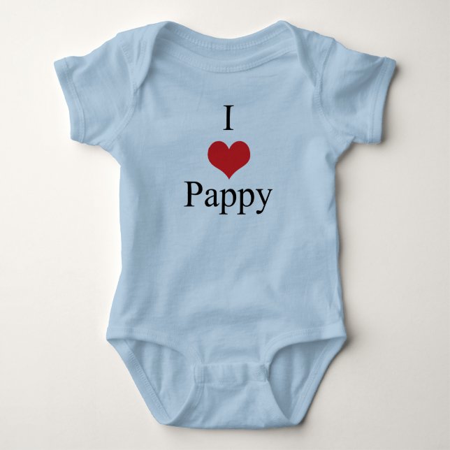 Jag älskar (hjärta) Pappy Tee Shirt (Framsida)