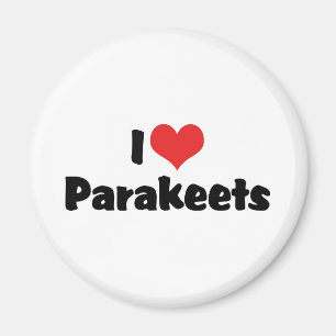 Jag älskar hjärta parakit - papegojfågelälskare magnet
