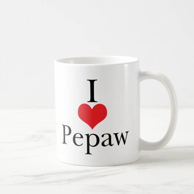 Jag älskar (hjärta) Pepaw Kaffemugg (Höger)
