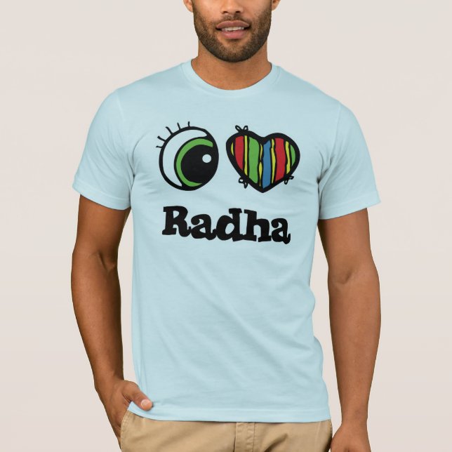 Jag älskar (Hjärta) radha T-shirt (Framsida)
