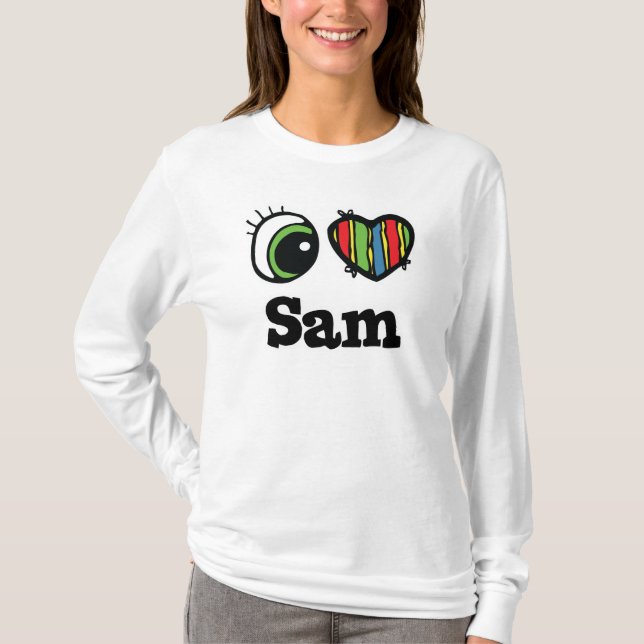 Jag älskar (Hjärta) Sam Tee Shirt (Framsida)