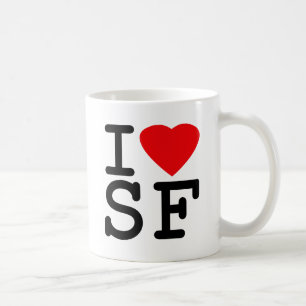 Jag älskar hjärta San Francisco Kaffemugg