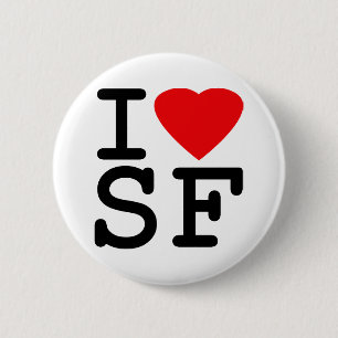 Jag älskar hjärta San Francisco Knapp