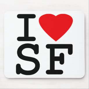 Jag älskar hjärta San Francisco Musmatta