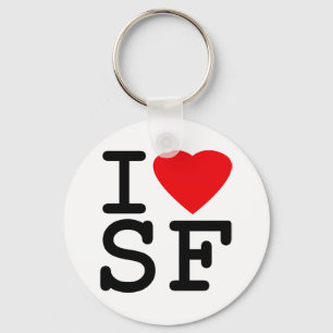 Jag älskar hjärta San Francisco Nyckelring