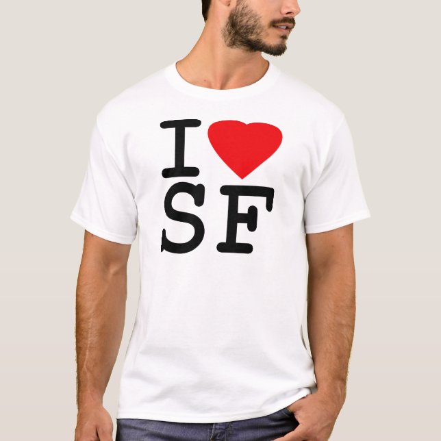 Jag älskar hjärta San Francisco Tee (Framsida)