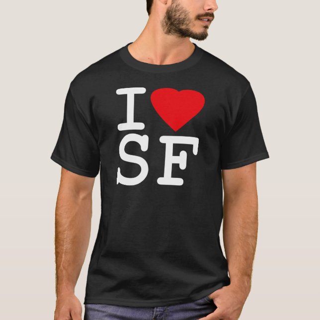 Jag älskar hjärta San Francisco Tee (Framsida)
