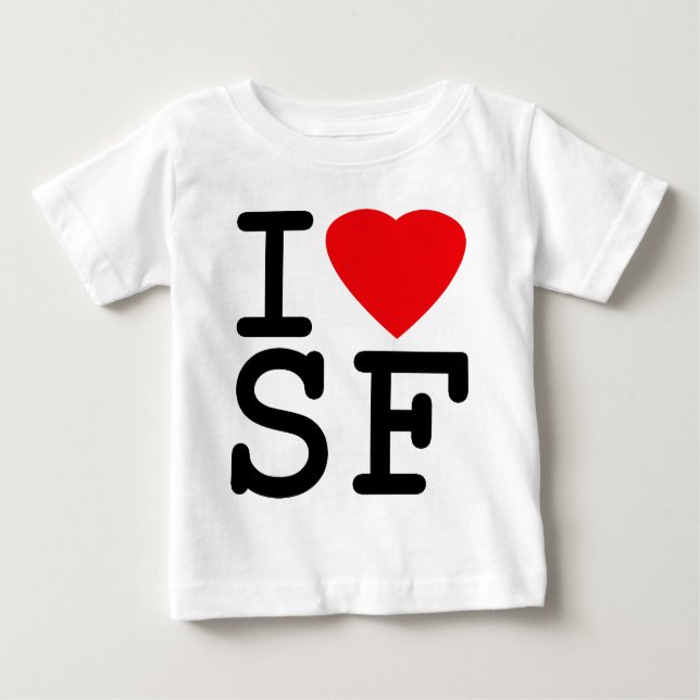 Jag älskar hjärta San Francisco Tee Shirt (Framsida)