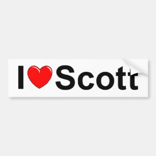 Jag älskar (hjärta) Scott Bildekal