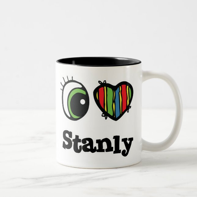 Jag älskar (Hjärta) Stanly Två-Tonad Mugg (Höger)