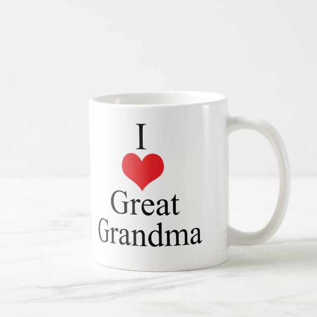 Jag älskar (hjärta) underbar mormor kaffemugg (Höger)