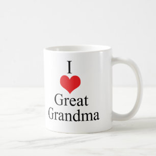 Jag älskar (hjärta) underbar mormor kaffemugg