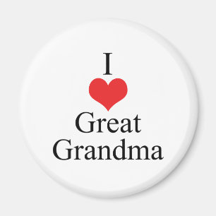 Jag älskar (hjärta) underbar mormor magnet