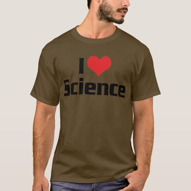 Jag älskar hjärta vetenskap t-shirt (Framsida)