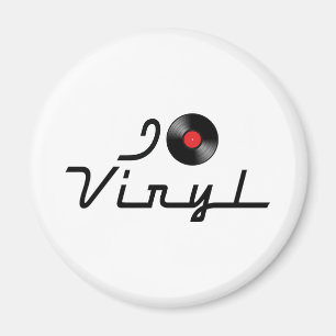 Jag älskar hjärta vinyl - DJ skivalbum älskare Magnet