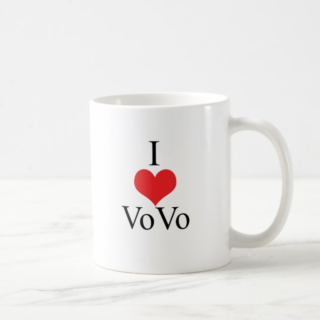 Jag älskar (hjärta) VoVo Kaffemugg (Höger)