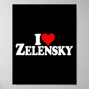 Jag älskar hjärta Zelensky Volodymyr Ukraina Ukr Poster
