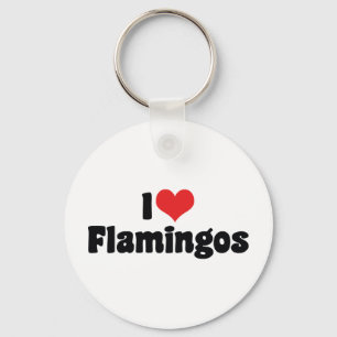 Jag älskar hjärtaflamingos - Rosa flamingo-älskare Nyckelring