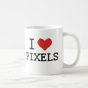 Jag älskar hjärtaPIXEL för PIXEL/I Kaffemugg