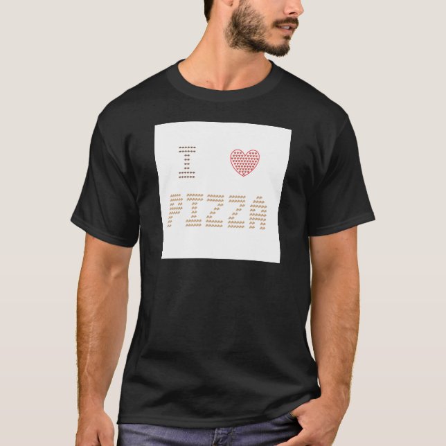 Jag älskar hjärtaPizza för Pizza/I - Emoji konst Tee (Framsida)