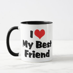 Jag älskar hjärtat min bästa vän - BFF Mugg