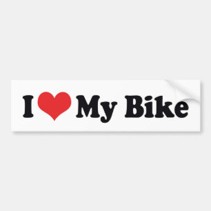 Jag älskar hjärtat min cykel - Cykel Motorcykel Äl Bildekal