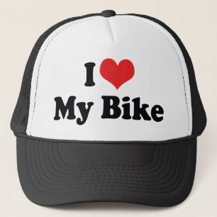 Jag älskar hjärtat min cykel - Cykel Motorcykel Äl Truckerkeps