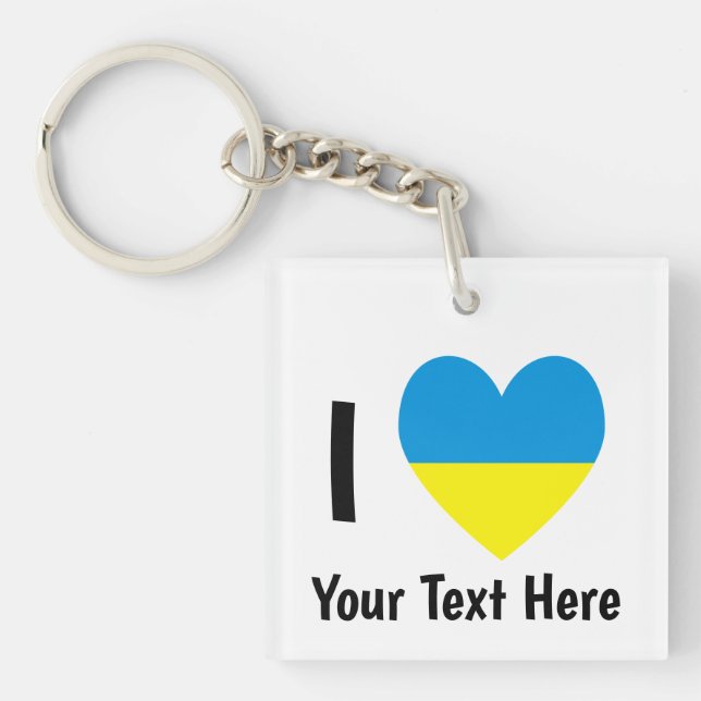 Jag älskar (Hjärtat Ukrainsk flagg) Personlig text (Framsidan)