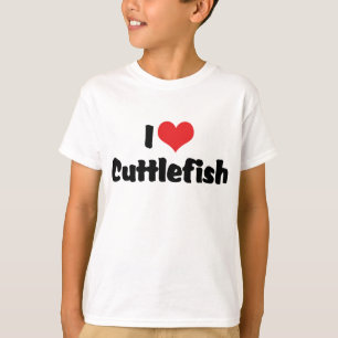 Jag älskar hjärtbläckfisk t-shirt