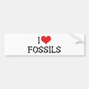 Jag älskar hjärtfossiler - paleontologi fossiljäga bildekal