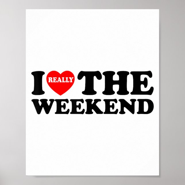 Jag älskar hjärthur Weekend Roliga Campingparprese Poster (Framsidan)